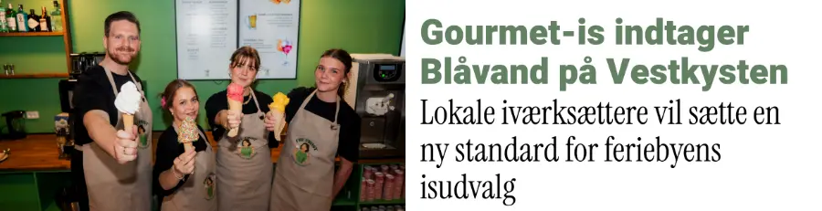 Artikellignende annonce for Fru Frost: Gourmet-is indtager Blåvand på Vestkysten